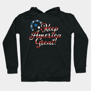 Trump 2020 Keep America Great USA Flag Hoodie